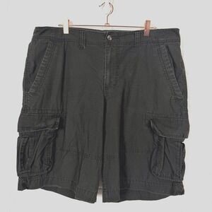 Mossimo Men's Cargo Shorts‎ Ripstop Black Y2K Chunky Streetwear Skater Grunge 38